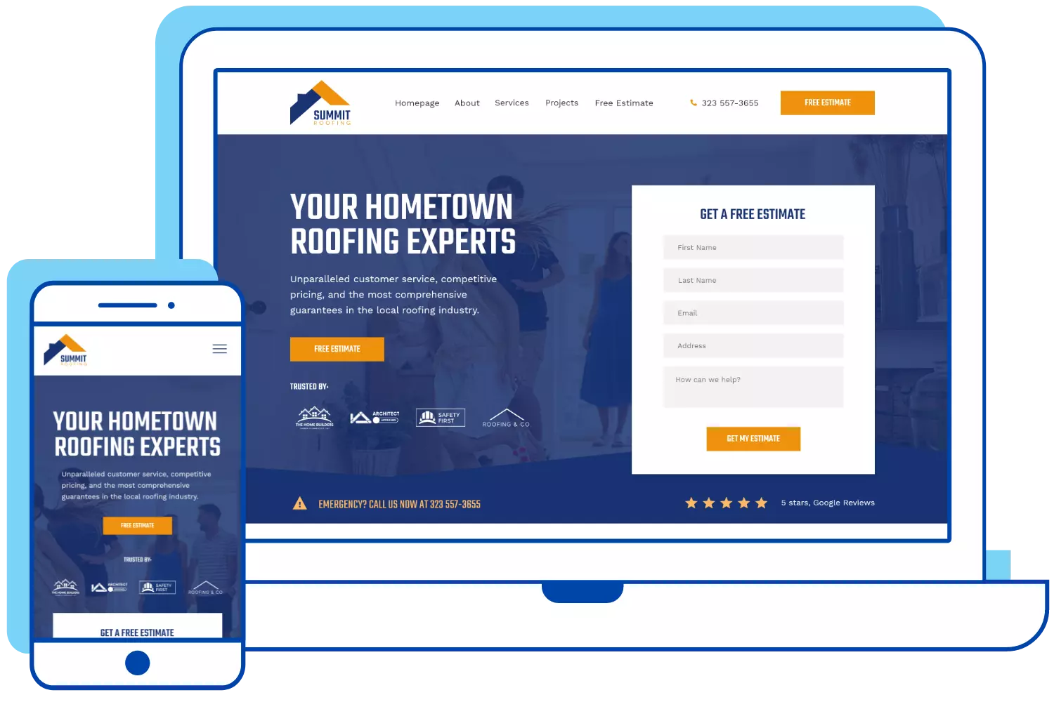 Roofing Company Web Design