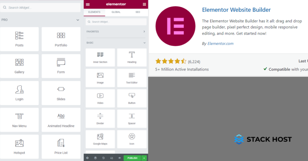 Elementor Page Builder WordPress Plugins for designing without code