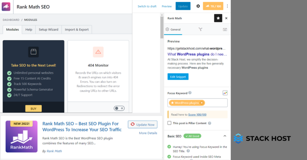 Rank Math SEO WordPress Plugins for quick and approachable SEO